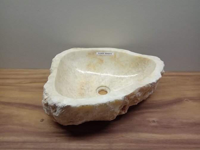 Onyx waskom - naturel - 50x42x15cm - FL23876