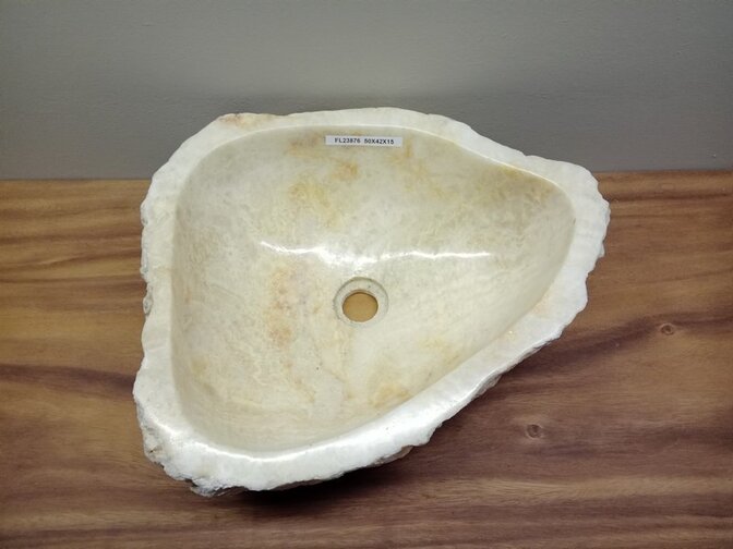 Onyx waskom - naturel - 50x42x15cm - FL23876