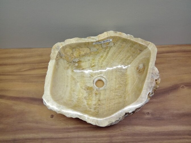 Onyx waskom - naturel - 44x38x15cm - FL23883
