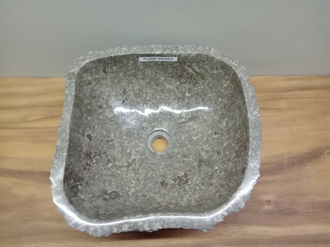 Waskom Marmer - Naturel - 40x39x15cm - FL23884