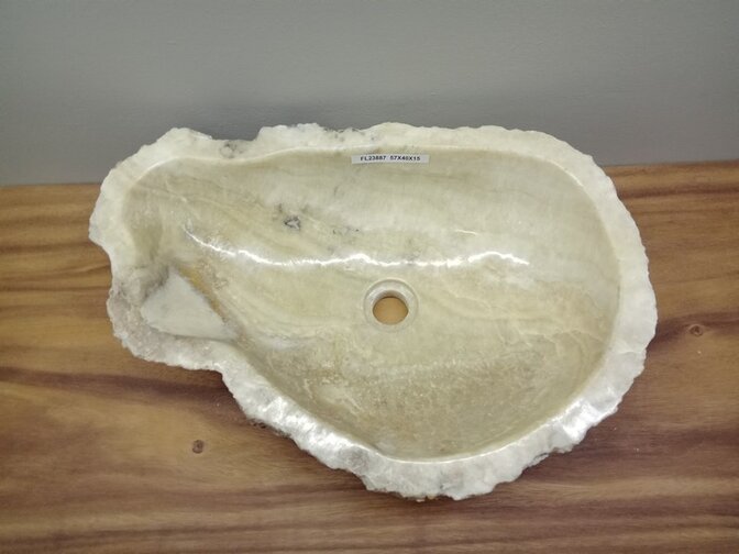 Onyx waskom - naturel - 57x40x15cm - FL23887