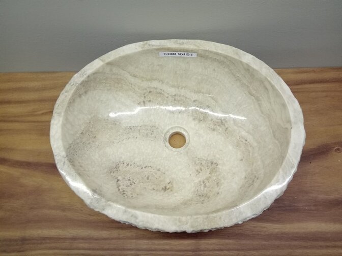 Onyx waskom - ovaal - 52x41x15cm - FL23888