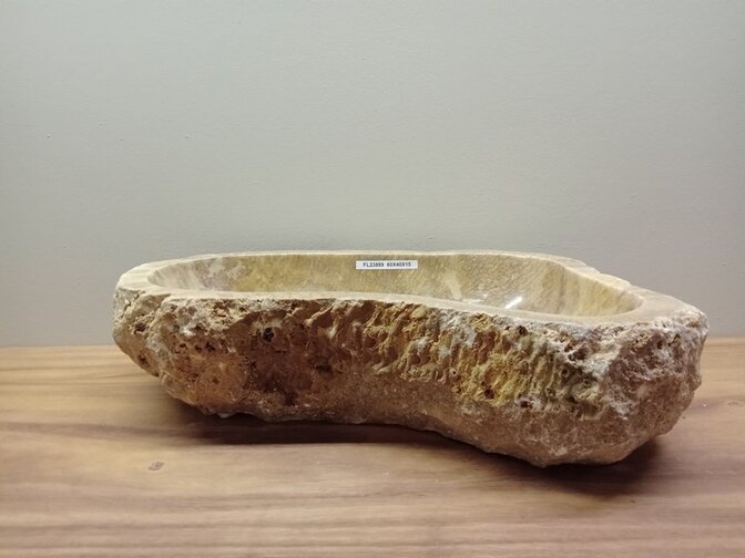 Onyx waskom - naturel - 60x40x15cm - FL23889