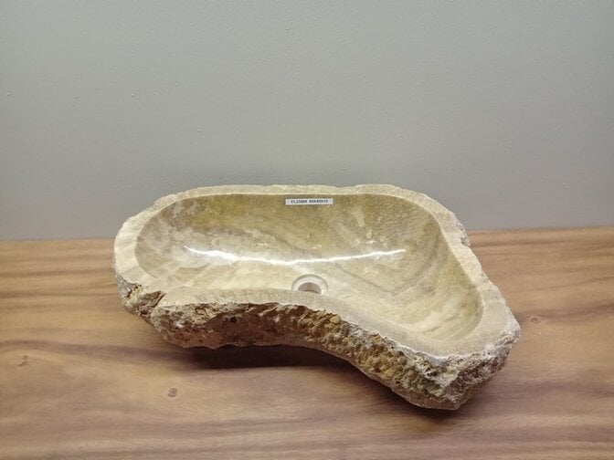 Onyx waskom - naturel - 60x40x15cm - FL23889