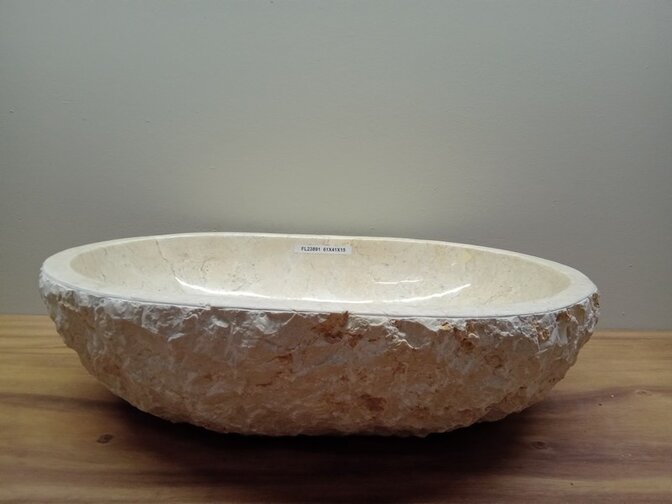 Waskom Marmer - Ovaal - 61x42x15cm - FL23891