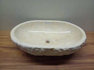 Waskom Marmer - Ovaal - 61x42x15cm - FL23891