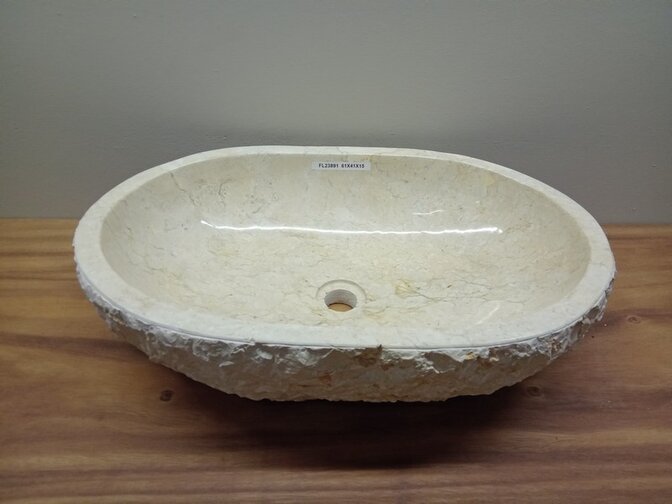 Waskom Marmer - Ovaal - 61x42x15cm - FL23891