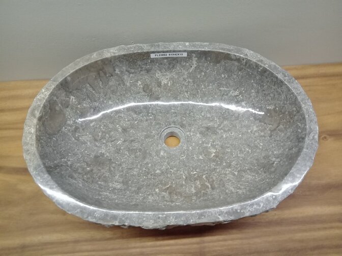 Waskom Marmer - Ovaal - 61x42x15cm - FL23892