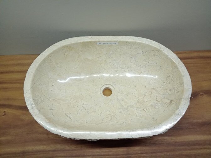 Waskom Marmer - Ovaal - 61x41x15cm - FL23893