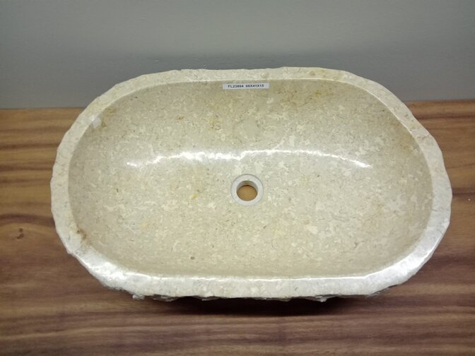 Waskom Marmer - Ovaal - 66x41x15cm - FL23894