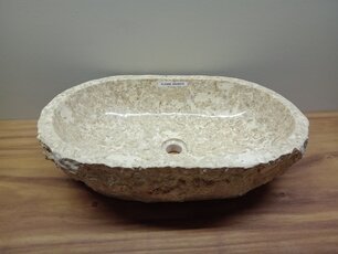 Waskom Marmer - Ovaal - 60x40x15cm - FL23895