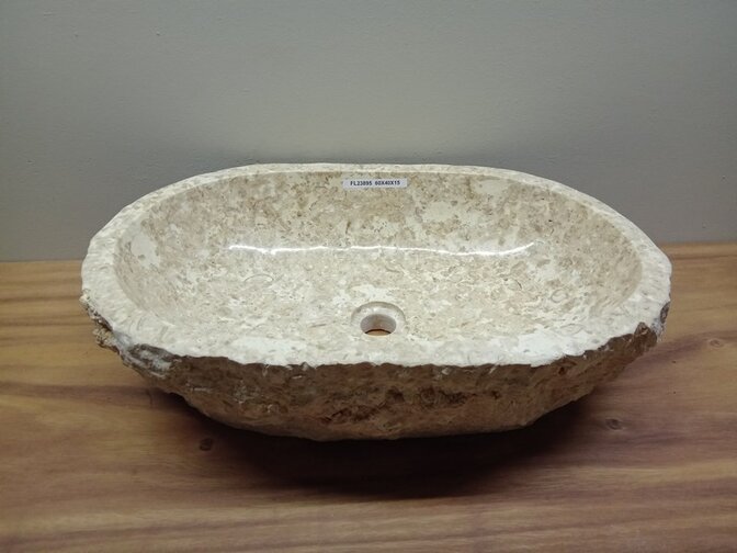 Waskom Marmer - Ovaal - 60x40x15cm - FL23895