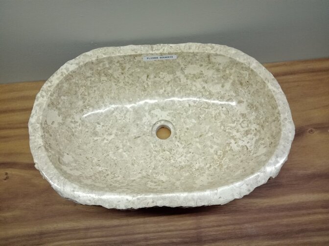 Waskom Marmer - Ovaal - 60x40x15cm - FL23895