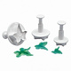 Uitsteekvormen, klimop blad, set 3 stuks, 4,5 cm, 5 cm, 6 cm