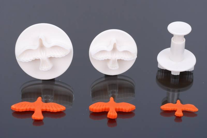 Uitsteekvormen, Duiven, set 3 stuks, 3 cm, 4 cm, 5 cm
