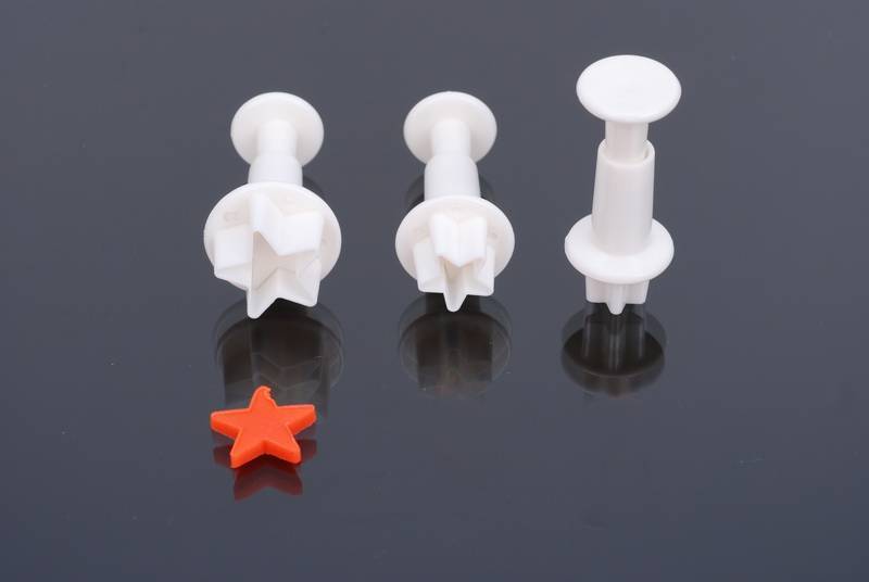 Uitsteekvormen, Ster, set 3 stuks, 1 cm, 1,5 cm, 2 cm