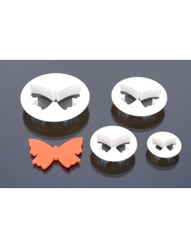 Uitsteker, Vlinder, set 4 stuks, 5,5 cm, 5 cm, 7,5 cm, 6,5 cm