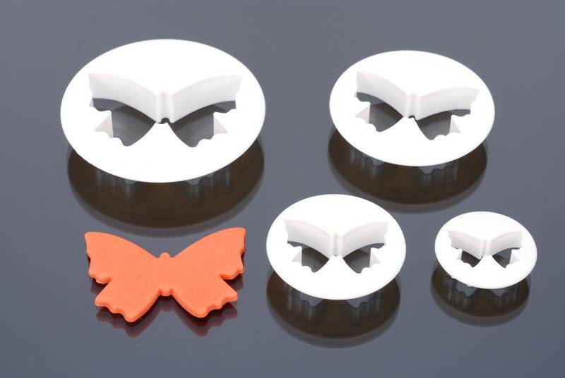 Uitsteker, Vlinder, set 4 stuks, 5,5 cm, 5 cm, 7,5 cm, 6,5 cm
