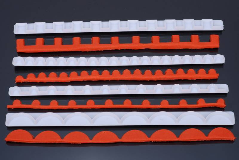 Uitsteker, Straight frill, set 4 stuks, 25 cm