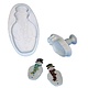 Uitsteekvormen, Sneeuwman, set 2 stuks, 6 cm, 10 cm