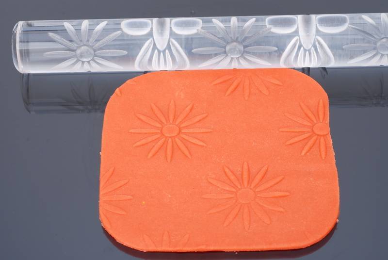 Structuur rolstok, bloem 3D, 32cm