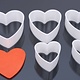Uitsteker, hartvorm, set 5 stuks, 5 cm, 6 cm, 7 cm, 8 cm, 9 cm