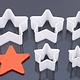 Uitsteker, stervorm, set 5 stuks, 5 cm, 6 cm, 7 cm, 8 cm, 9cm