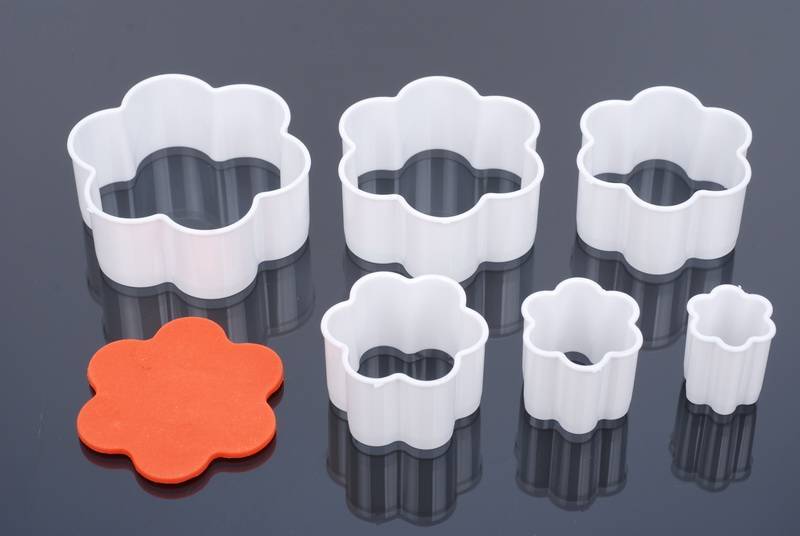 Uitsteker, bloemmotief, set 5 stuks, 5 cm, 6 cm, 7 cm, 8 cm, 9 cm