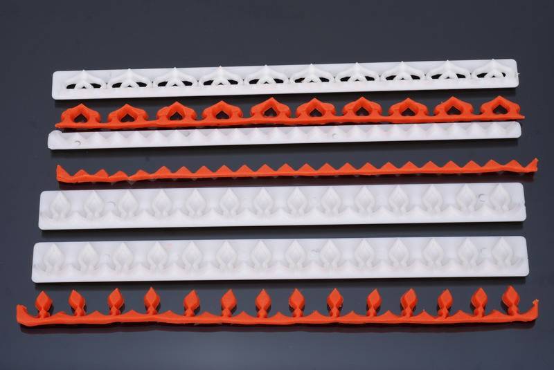 Uitsteker, Straight frill, set 4 stuks, 23 cm