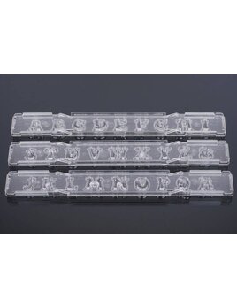 Uitsteekvormen, Letters set 3 stuks, 26 cm