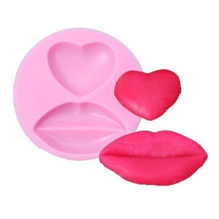 Siliconen Mal - Harten en kusjes 6cm