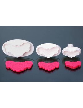 Harten in wolk set 3 stuks 6,5 cm, 8,5 cm, 11 cm