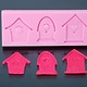 Siliconen Mal - Vogelhuisjes 11,5x4,5cm