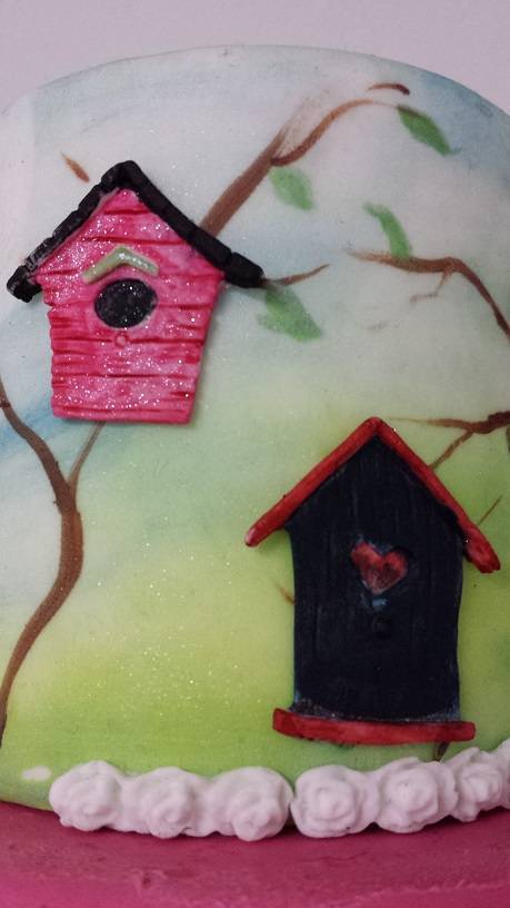 Siliconen Mal - Vogelhuisjes 11,5x4,5cm