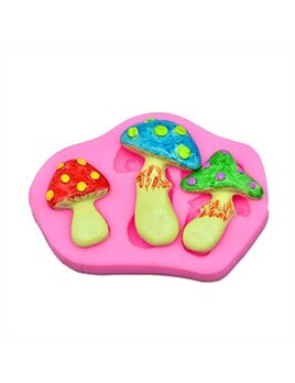 Siliconen Mal - Paddestoelen 3/4,5/3,5cm