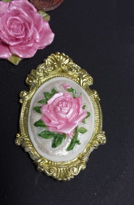 Siliconen Mal - Roos in foto frame 7cm