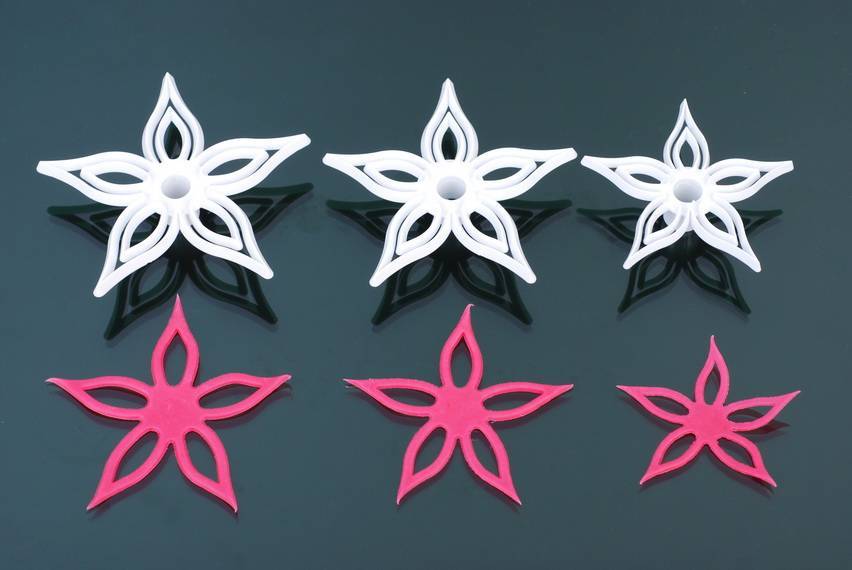 Uitsteker, Lace flower, diameter 7 cm, 8 cm, 10 cm