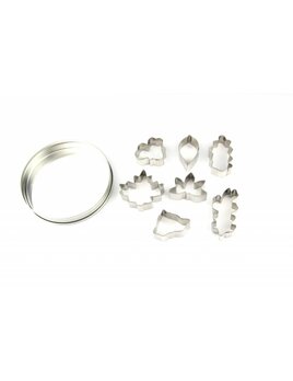 Uitstekerset bloemmotieven in blik