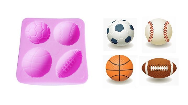 Siliconen mal - Voetbal Basketbal Rugby Baseball