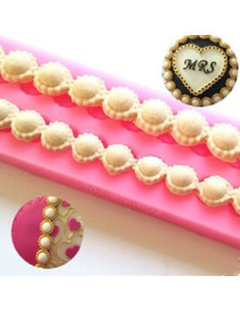 Parels met strassrand 31x4cm 9/14mm