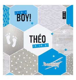 Belarto Hello World Geboortekaartje - It's a boy!