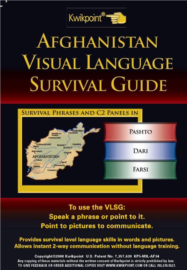 Kwikpoint This Afghanistan Visual Language Survival Guide.