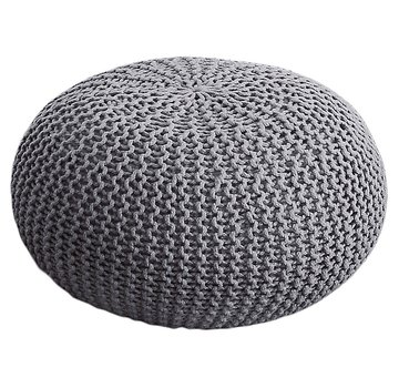 MVG Voglrieder Sitzpouf Pouf Strickhocker Strickpuff Ø 55cm PREMIUM Innen Terrasse Pool Garten nachhaltig