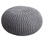 Sitzpouf Pouf Strickhocker Strickpuff Ø 55cm PREMIUM Innen Terrasse Pool Garten nachhaltig