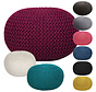 Sitzpouf Pouf Strickhocker Strickpuff Ø 55cm PREMIUM Innen Terrasse Pool Garten nachhaltig