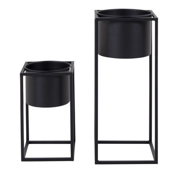 House Nordic Marla Flowerpots - 2 Blumentöpfe in Schwarz