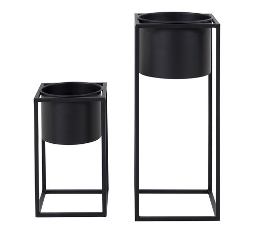 House Nordic Marla Flowerpots - 2 Blumentöpfe in Schwarz