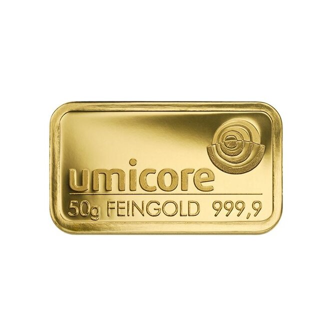 Gold bar Umicore 50 gram