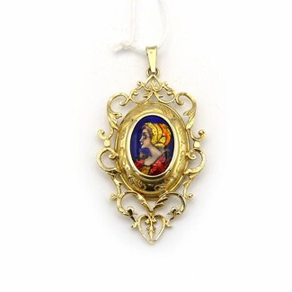 14krt  gouden hanger uit Limoges