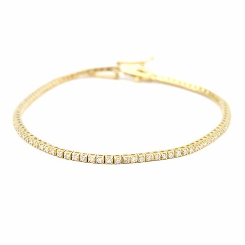 18 krt. yellow gold bracelet with brilliant-cut diamonds 18 krt. yellow gold bracelet with brilliant-cut diamonds